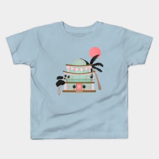 Mid century modern beach house Kids T-Shirt